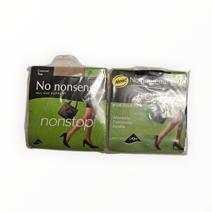 No Nonsense Pantyhose--Set of 2-- Size B, Nude NWT